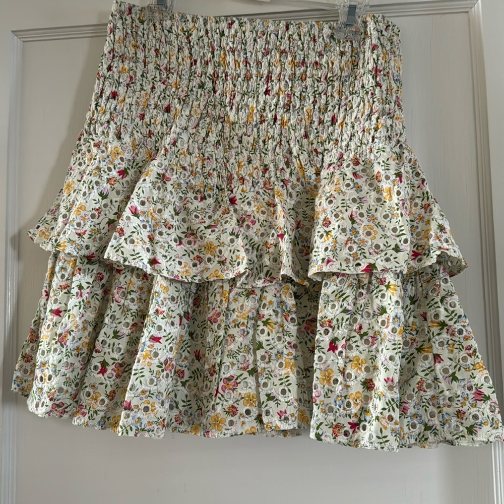 LucyParis Tiered Eyelet Skirt